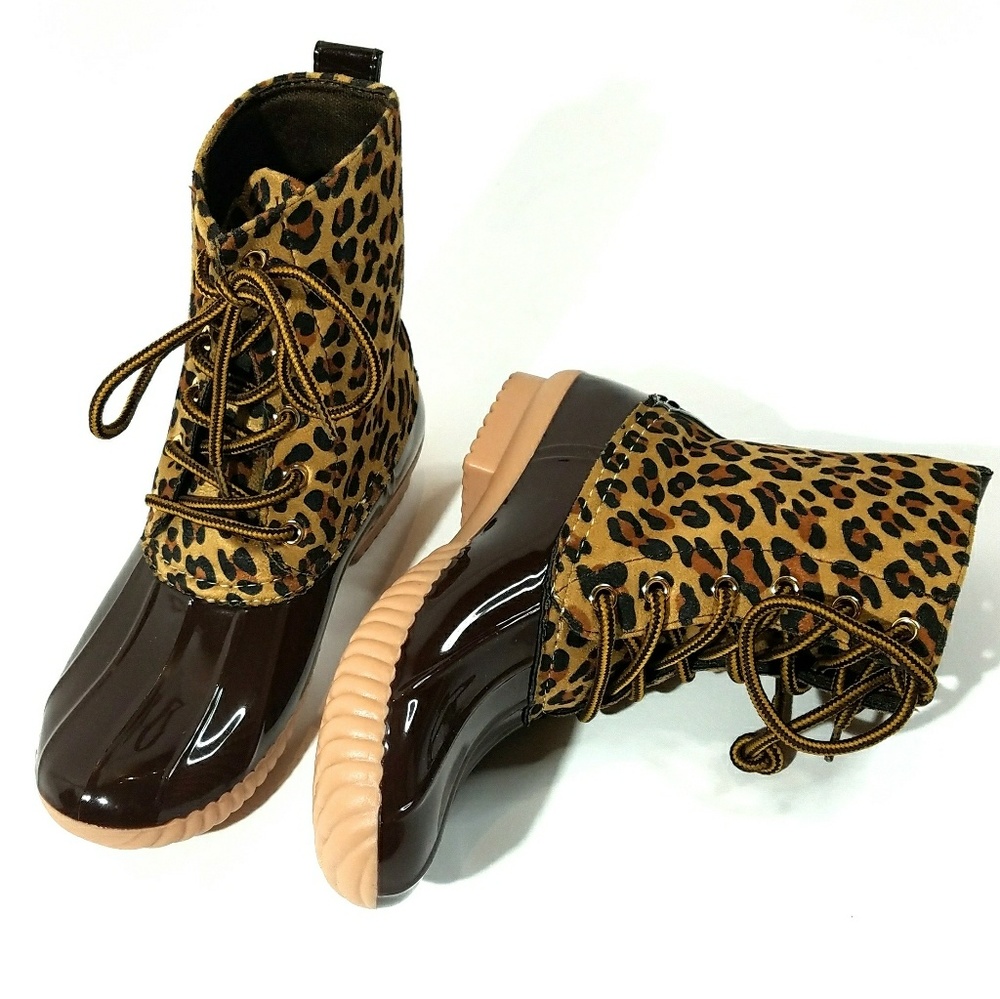 Avanti Rosetta Duck Boots Animal Print - Picture 1 of 4